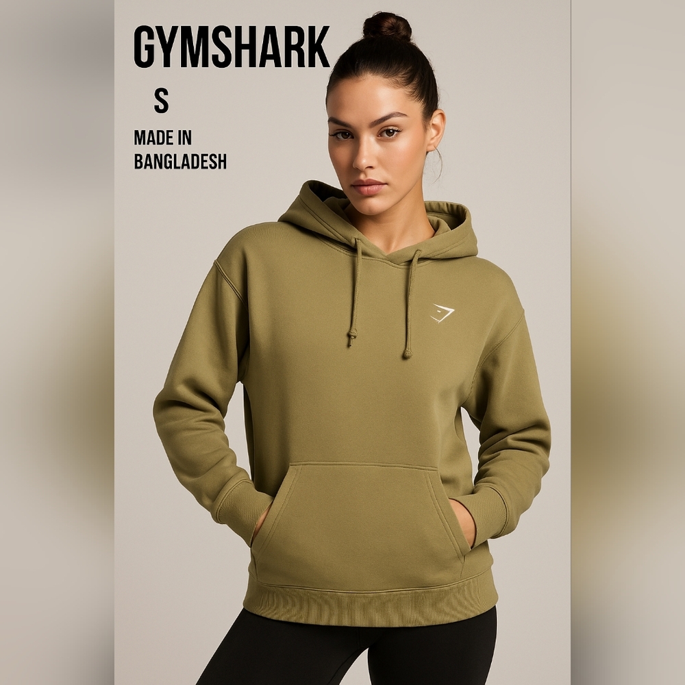 Gymshark Women’s Olive Green Pullover Hoodie Size S